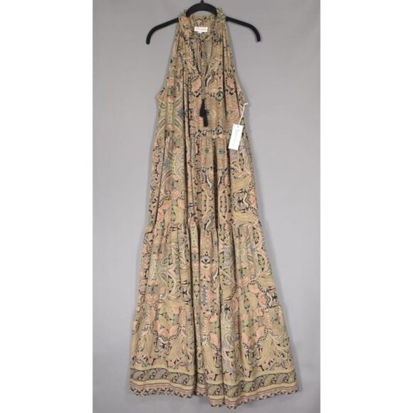 Anthropologie Dresses & Skirts - NWT Anthropologie Boemo Maxi Dress LARGE Paisley Tassels Tiered Halter  R4592‎